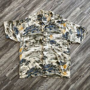 80s L.B. Hong Kong Rayon Aloha Shirt L